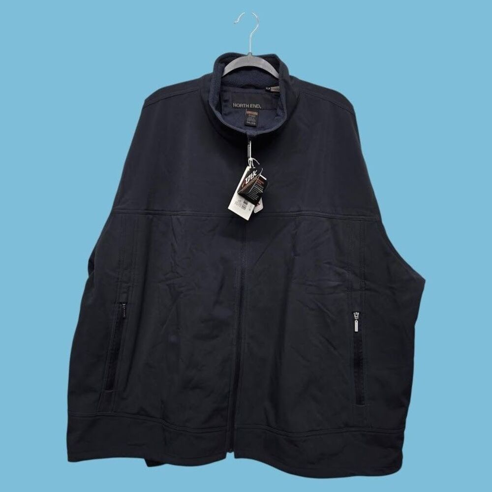 Men’s 4XL - North End Navy 3-Layer Fleece Bonded Performance Soft Shell Jacket - Picture 12 of 15